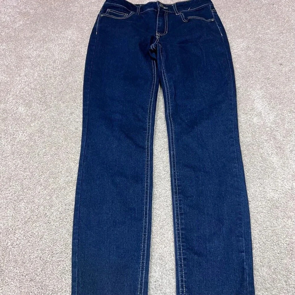 Harper Jeans Blue Mid Rise Skinny Women's Size 26 Pockets - Picture 11 of 13